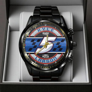 Kyle Larson 2025 NASCAR Cup Series Champion Black Stainless Steel Watch - TANTN18541