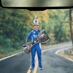 Kyle Larson 2025 NASCAR Cup Series Champion Custom shape 2-sided Acrylic Car Ornament - TANTN18457