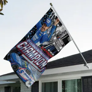 Kyle Larson 2025 NASCAR Cup Series Champion 3D Double-side House Flag - TANTN18090