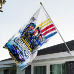 Kyle Larson Nascar Cup Series Champions 3D Double-side House Flag – TANTN18382