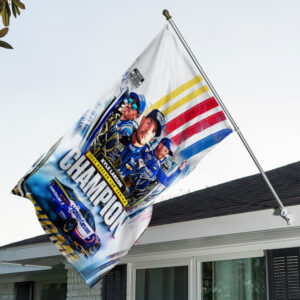 Kyle Larson Nascar Cup Series Champions 3D Double-side House Flag - TANTN18382