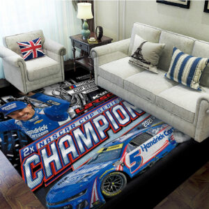 Kyle Larson 2025 NASCAR Cup Series Champion Rectangular Rug - TANTN18117