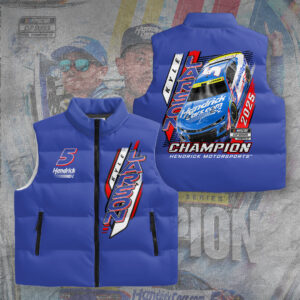 Kyle Larson 2025 NASCAR Cup Series Champion 3D Sleeveless Down Jacket - TANTN18310