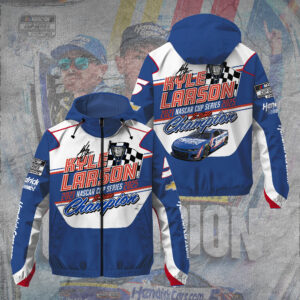 Kyle Larson 2025 NASCAR Cup Series Champion 3D Windbreaker Jacket - TANTN18121