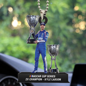 Kyle Larson Nascar Cup Series Champion Custom shape 2-sided Acrylic Car Ornament - TMTHU1980