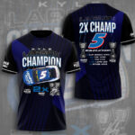Kyle Larson Nascar Cup Series Champion 3D Apparel – TMTHU2029