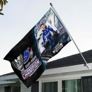 Kyle Larson Nascar Cup Series Champion 3D Double-side House Flag - TMTHU1974