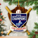 Los Angeles Dodgers 2025 World Series Champions Custom Shape 2-sided Acrylic Ornament – HOATT14254