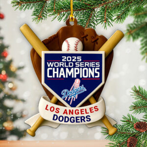 Los Angeles Dodgers 2025 World Series Champions Custom Shape 2-sided Acrylic Ornament – HOATT14254