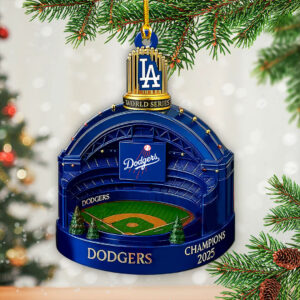 Los Angeles Dodgers 2025 World Series Champions Custom Shape 2-sided Acrylic Ornament – HOATT14255