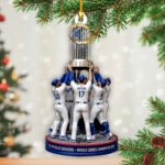 Los Angeles Dodgers 2025 World Series Champions Custom Shape 2-sided Acrylic Ornament – HOATT14327