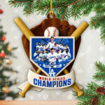 Los Angeles Dodgers 2025 World Series Champions Custom Shape 2-sided Acrylic Ornament – HOATT14493