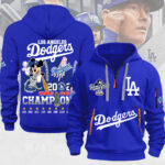 Los Angeles Dodgers 2025 World Series Champions 2D Quarter Zip Hoodie - MAITM13638