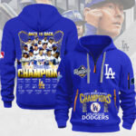 Los Angeles Dodgers 2025 World Series Champions 2D Quarter Zip Hoodie - MAITM13673