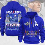 Los Angeles Dodgers 2025 World Series Champions 2D Quarter Zip Hoodie - MAITM13694