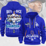 Los Angeles Dodgers 2025 World Series Champions 2D Quarter Zip Hoodie - MAITM13680