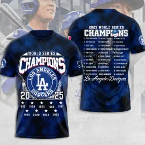 Los Angeles Dodgers 2025 World Series Champions 3D Apparel - MAITM13651