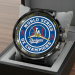 Los Angeles Dodgers 2025 World Series Champions Black Stainless Steel Watch - HOATT14284
