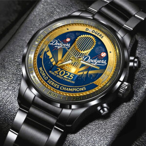 Los Angeles Dodgers 2025 World Series Champions Black Stainless Steel Watch - MAITM13635