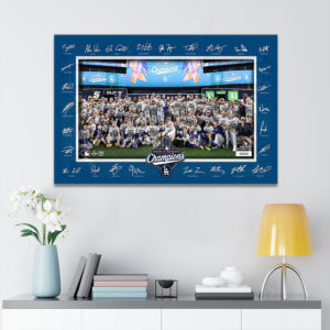Los Angeles Dodgers 2025 World Series Champions Rectangle Canvas With Inner Frame - MAITM13658