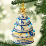 Los Angeles Dodgers 2025 World Series Champions Custom Shape 1-sided Acrylic Ornament – MAITM13648