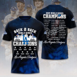 Los Angeles Dodgers 2025 World Series Champions 3D Apparel - HOATT14306