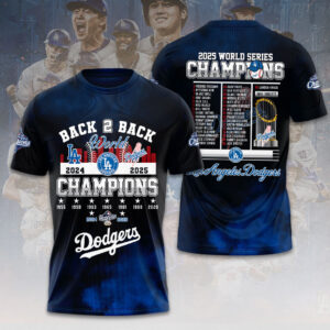 Los Angeles Dodgers 2025 World Series Champions 3D Apparel – HOATT14375