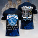 Los Angeles Dodgers 2025 World Series Champions 3D Apparel – HOATT14376