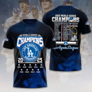 Los Angeles Dodgers 2025 World Series Champions 3D Apparel – HOATT14376