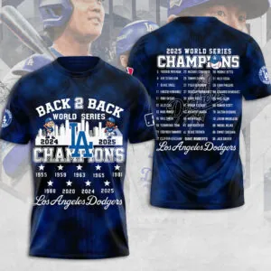 Los Angeles Dodgers 2025 World Series Champions 3D Apparel – MAITM13678
