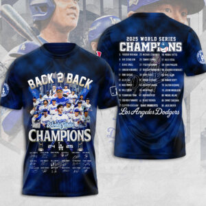 Los Angeles Dodgers 2025 World Series Champions 3D Apparel – MAITM13682