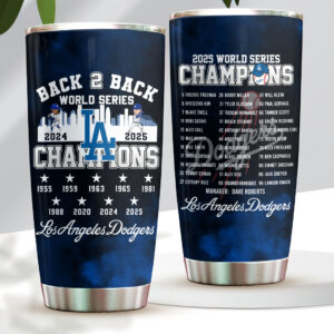 Los Angeles Dodgers 2025 World Series Champions Tumbler Cup - HOATT14370