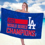 Los Angeles Dodgers World Series 2025 Rectangle Beach Towel - TANTN18058
