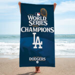Los Angeles Dodgers World Series 2025 Rectangle Beach Towel - TANTN18142