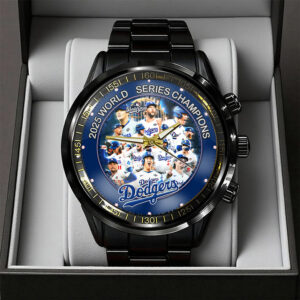 Los Angeles Dodgers World Series 2025 Black Stainless Steel Watch - TANTN18256