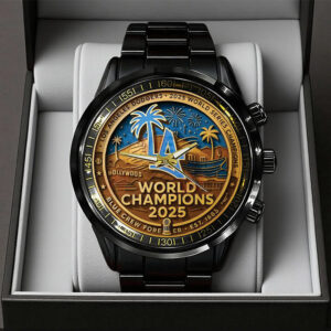 Los Angeles Dodgers World Series 2025 Black Stainless Steel Watch - TANTN18554