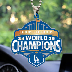 Los Angeles Dodgers World Series 2025 Custom shape 2-sided Acrylic Car Ornament - TANTN18044