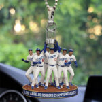 Los Angeles Dodgers World Series 2025 Custom shape 2-sided Acrylic Car Ornament - TANTN18238