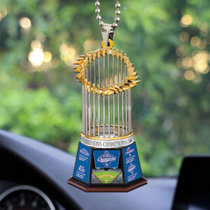Los Angeles Dodgers World Series 2025 Custom shape 2-sided Acrylic Car Ornament - TANTN18306