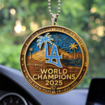 Los Angeles Dodgers World Series 2025 Custom shape 2-sided Acrylic Car Ornament - TANTN18552