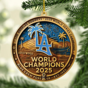 Los Angeles Dodgers World Series 2025 Custom Shape 2-sided Acrylic Ornament – TANTN18551