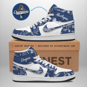 Los Angeles Dodgers World Series 2025 AJ1 Sneaker - TANTN18449