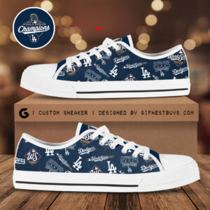 Los Angeles Dodgers World Series 2025 Low Top Canvas Shoes - TANTN18792