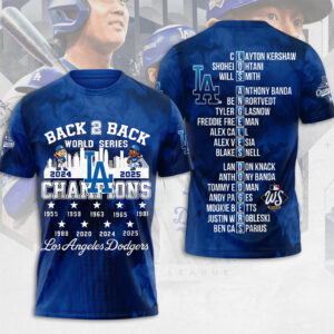 Los Angeles Dodgers World Series 2025 3D Apparel – TANTN18342