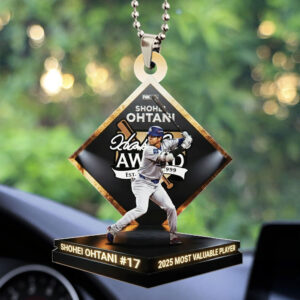 Los Angeles Dodgers x Shohei Ohtani Custom shape 1-sided Acrylic Car Ornament - TMTHU2085