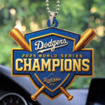 Los Angeles Dodgers Custom shape 2-sided Acrylic Car Ornament - TMTHU1866