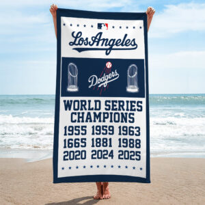 Los Angeles Dodgers Rectangle Beach Towel - TMTHU1892