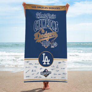 Los Angeles Dodgers Rectangle Beach Towel - TMTHU1878