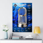 Los Angeles Dodgers Rectangle Canvas With Inner Frame – TMTHU2286