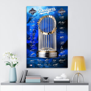 Los Angeles Dodgers Rectangle Canvas With Inner Frame - TMTHU2286